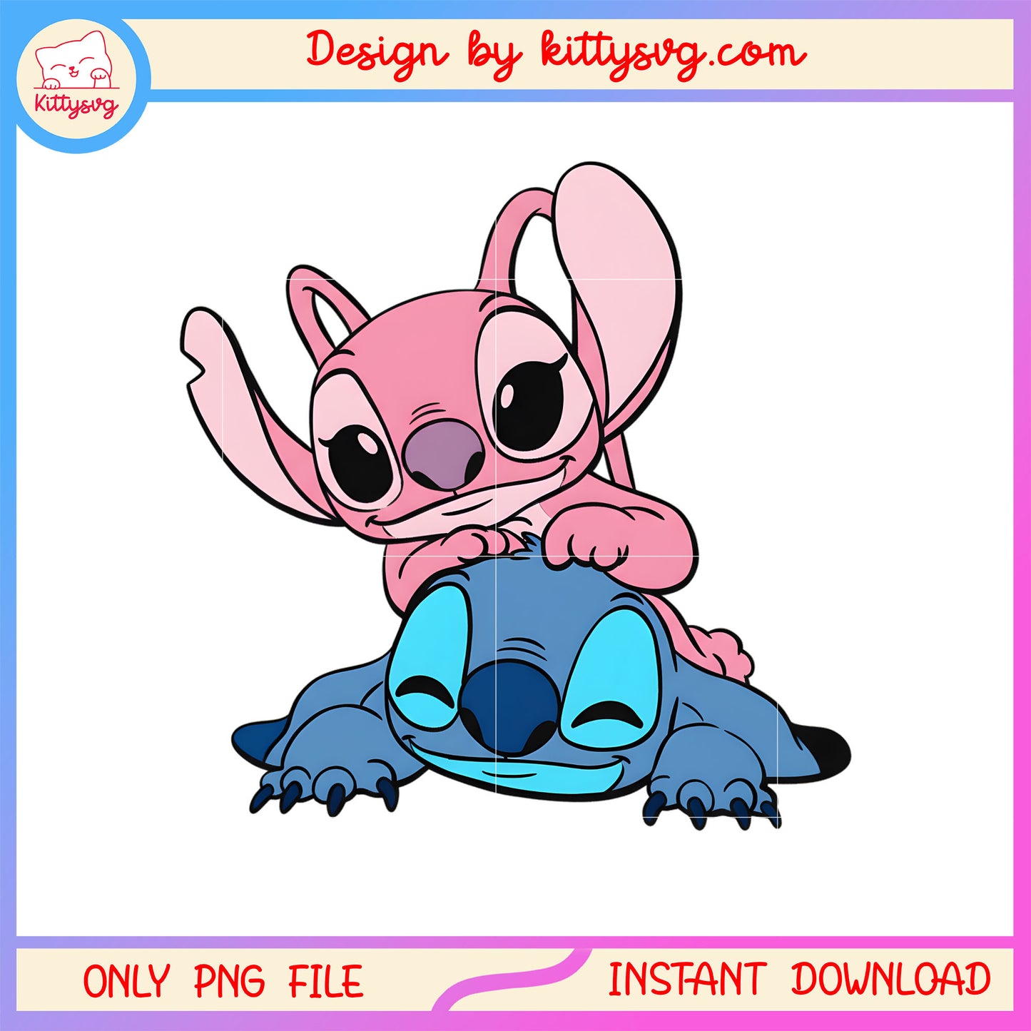 Couple stitch character valentine png, stitch valentines day png