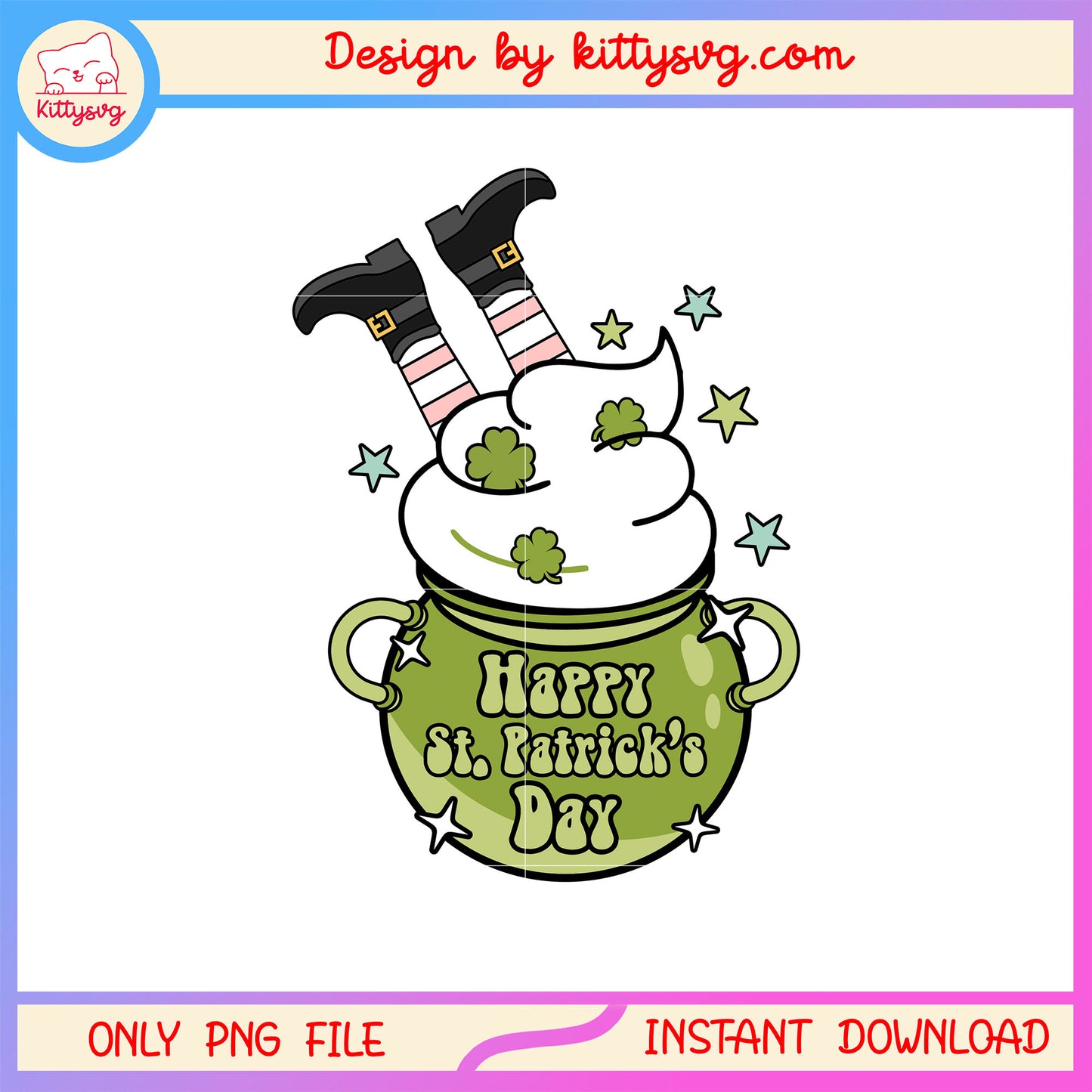 Cream coffee st patrick's png, st. patrick's day costumes png