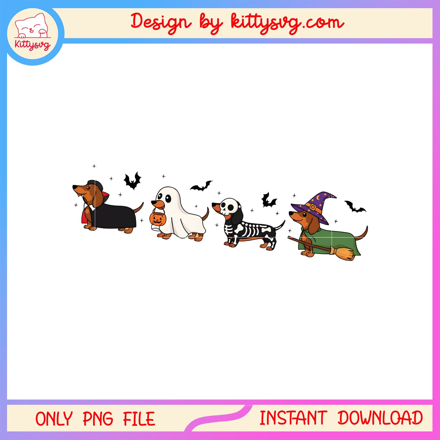 Cute dog trick or treat halloween png, happy halloween png