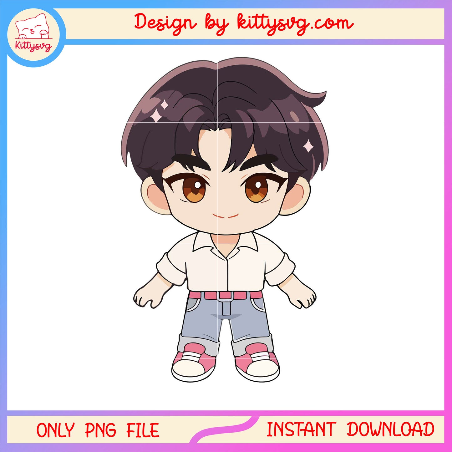 Cute jinu doll saja boys design png, jinu saja boys png