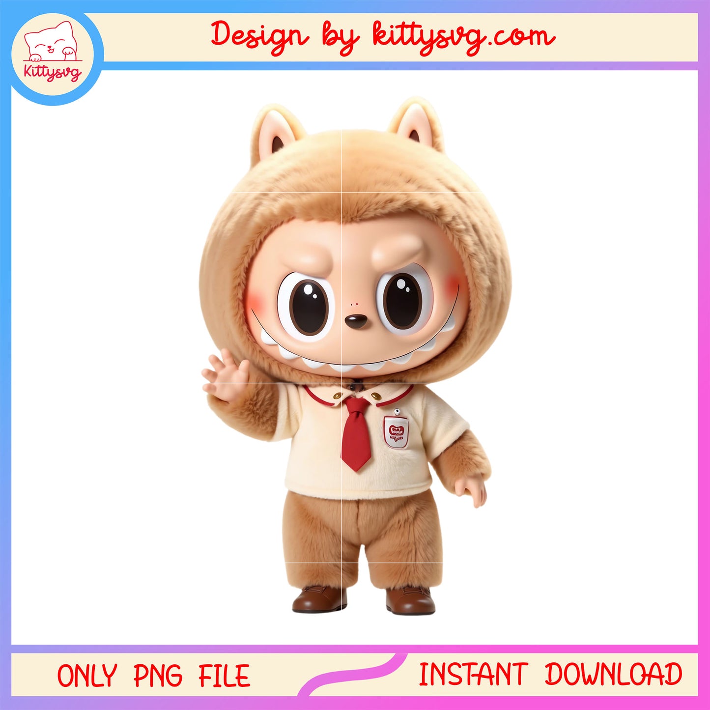 Cute labubu cosplay doll png, labubu art png, labubu keychain png