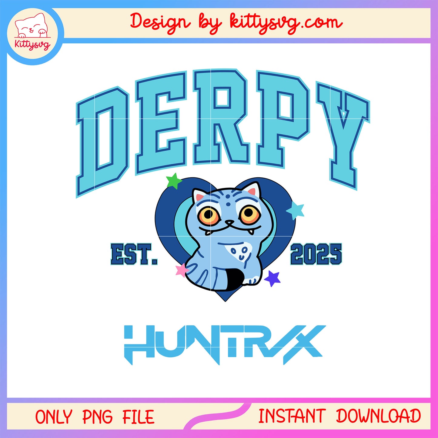 Derpy huntrix est 2025 png, kpop derpy tiger design png