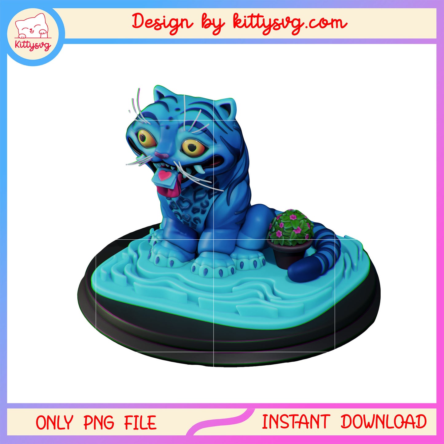 Derpy tiger demon model toy design png, he saja boys png, mascot png