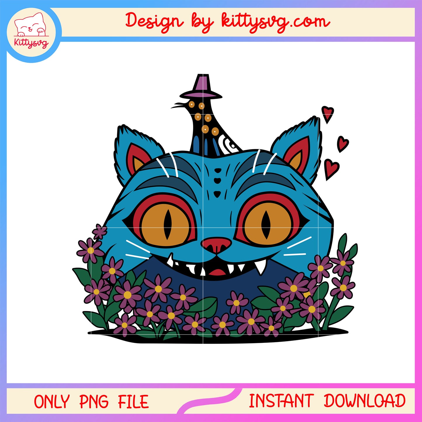 Derpy tiger sussie magpie floral png, kpop demon hunters characters png