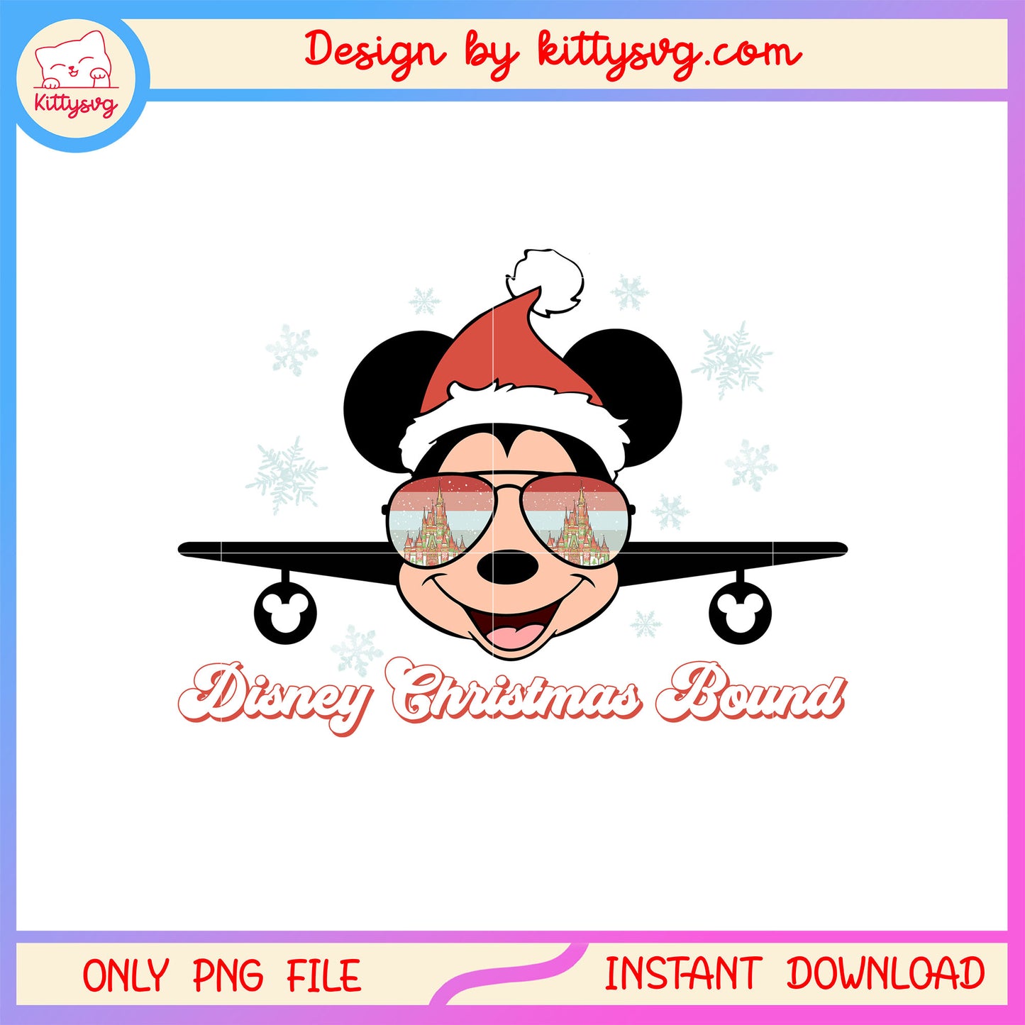 Disney christmas bound mickey glasses png, christmas mickey png