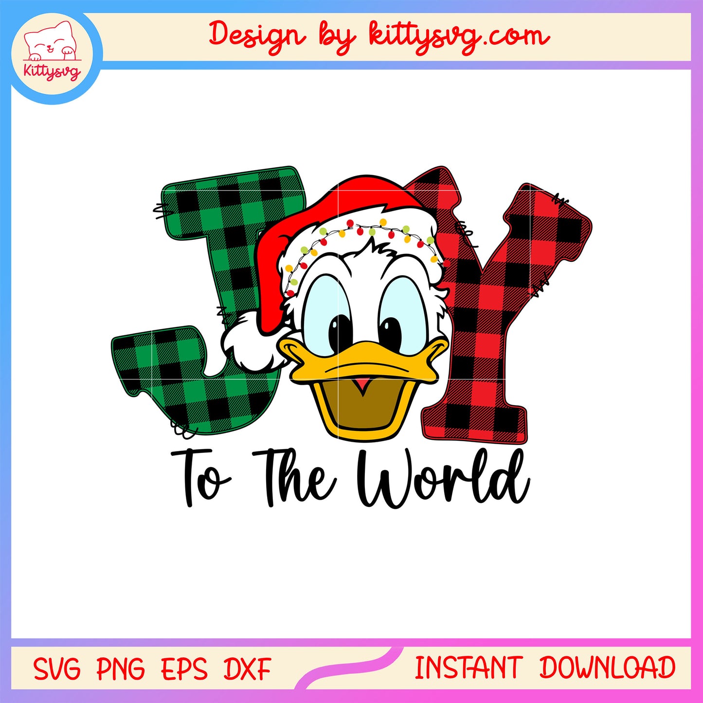 Disney donald joy to the world christmas svg, disney donald duck svg