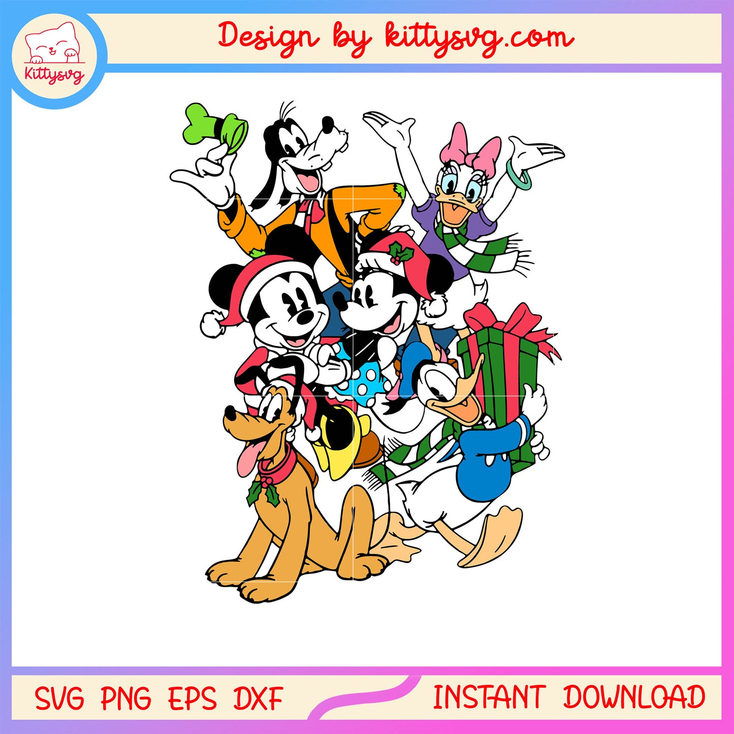 Disney happy funny christmas gifts svg, disney movies svg