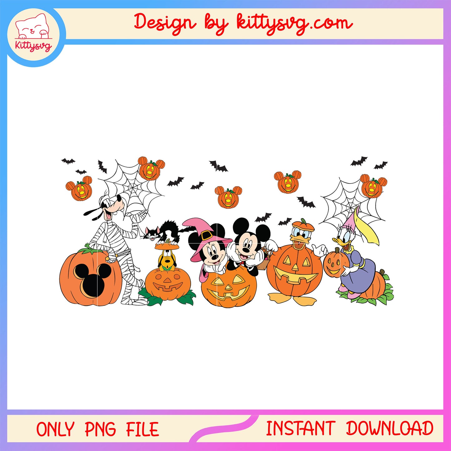 Disney mickey mouse friends halloween design png, mickey halloween pumpkin png