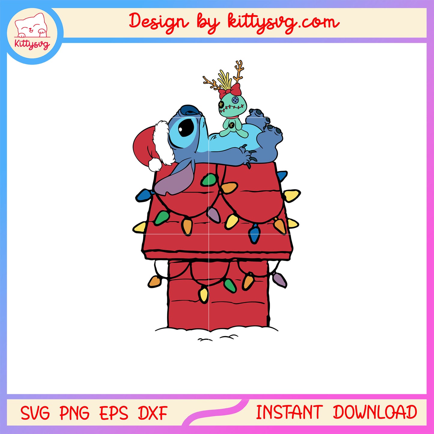 Disney stitch santa merry christmas svg, stitch disney movie svg