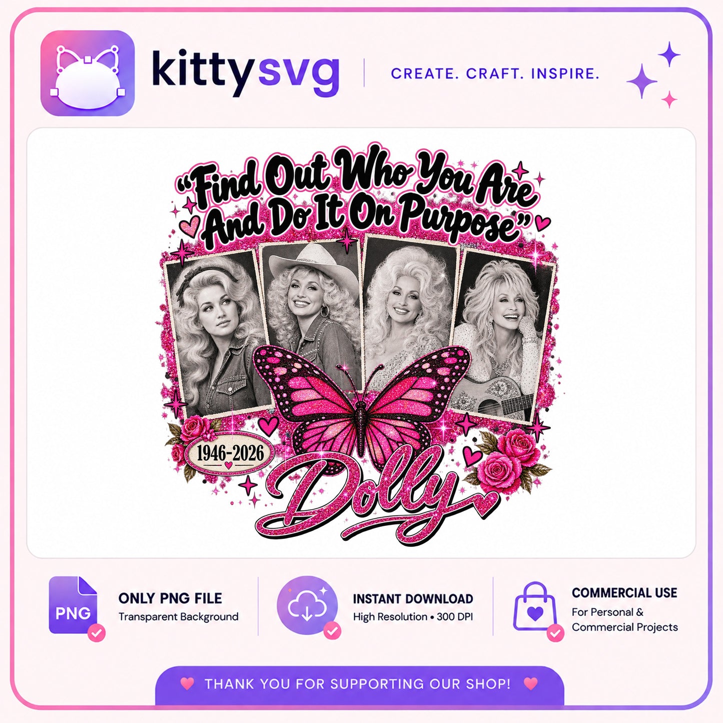 Dolly Parton PNG Sublimation Design, Country Music PNG, Retro PNG