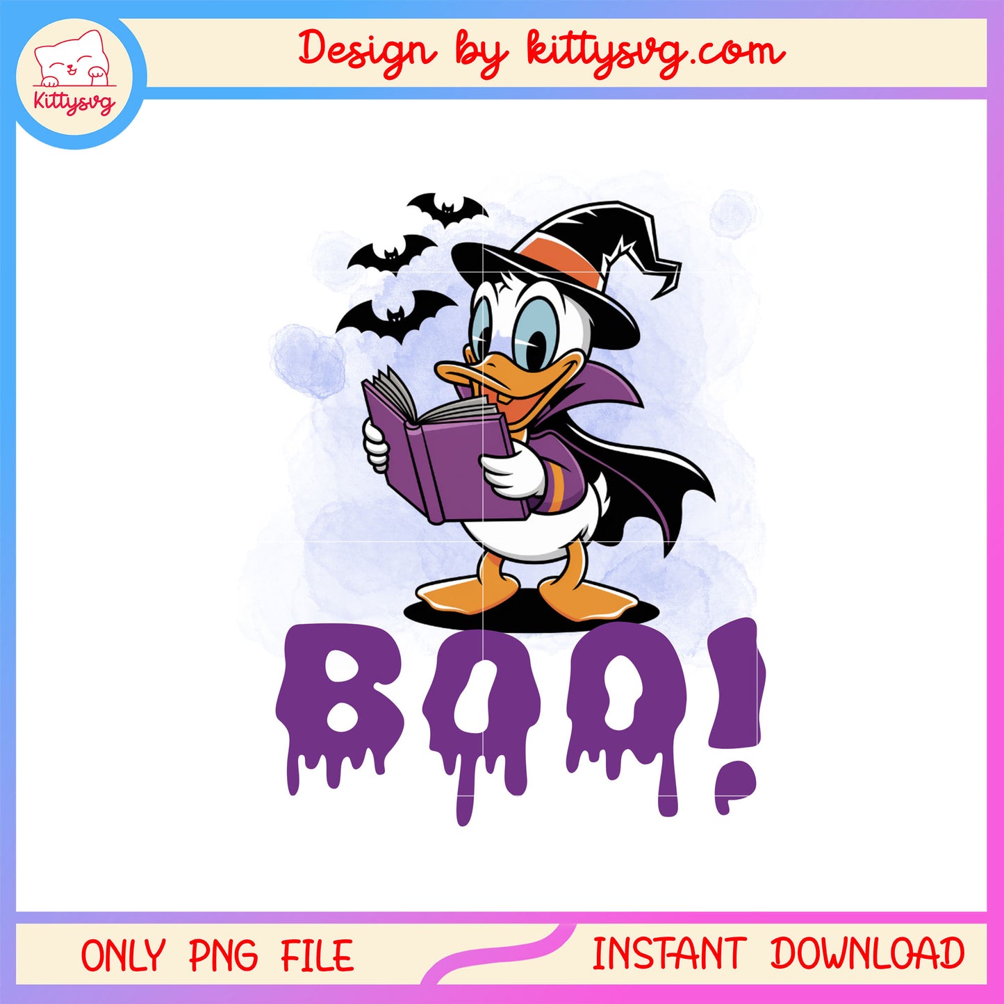 Donald disney halloween witch design png, halloween costume png