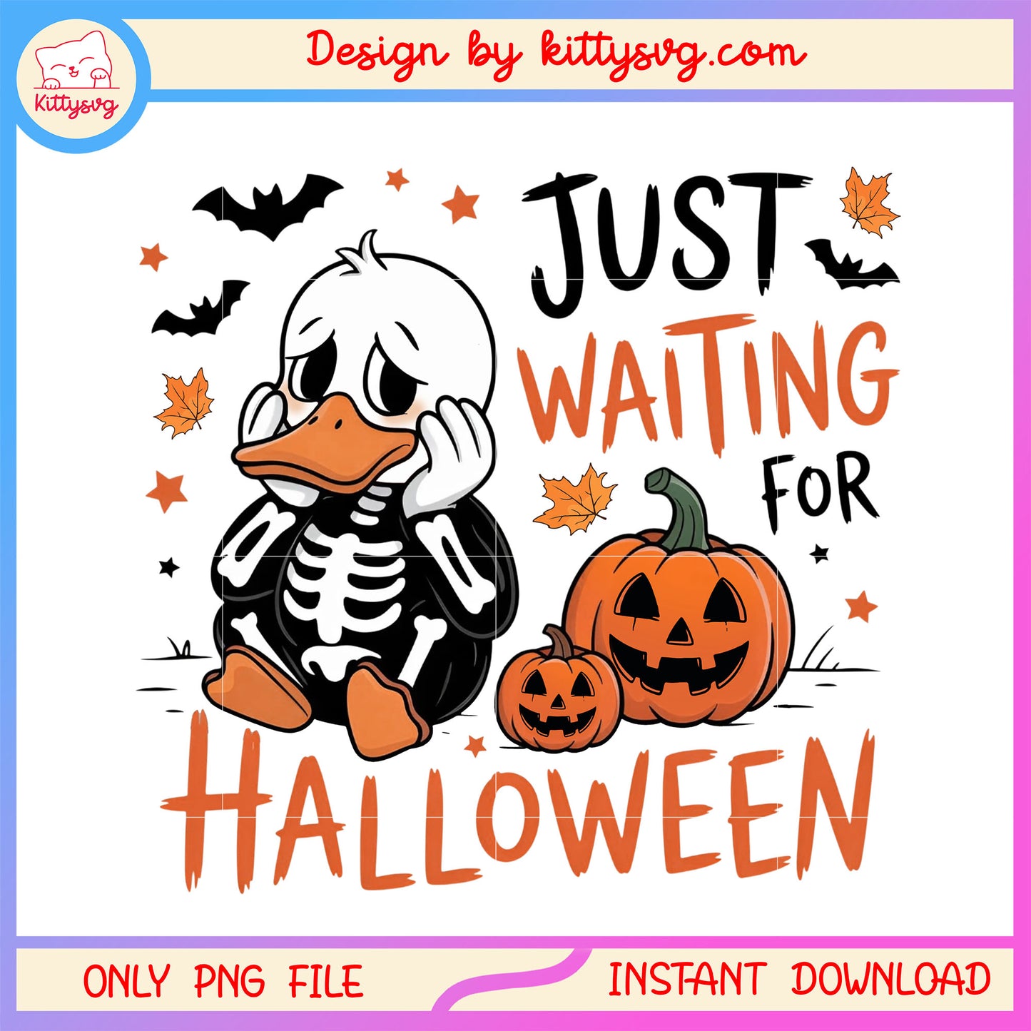 Donald duck just waiting for halloween png, donald duck png, disney halloween png