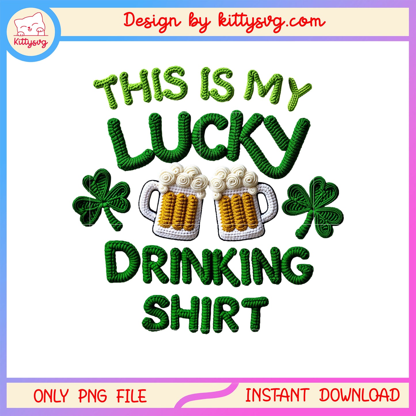 Drink and clover lucky png, get lucky st patrick's day png
