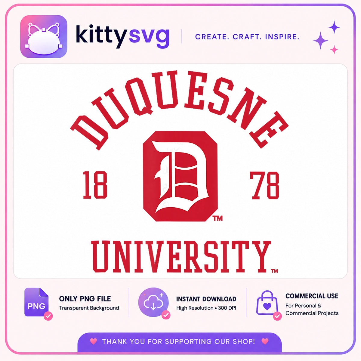 Duquesne University PNG, College Logo PNG, Instant Download PNG