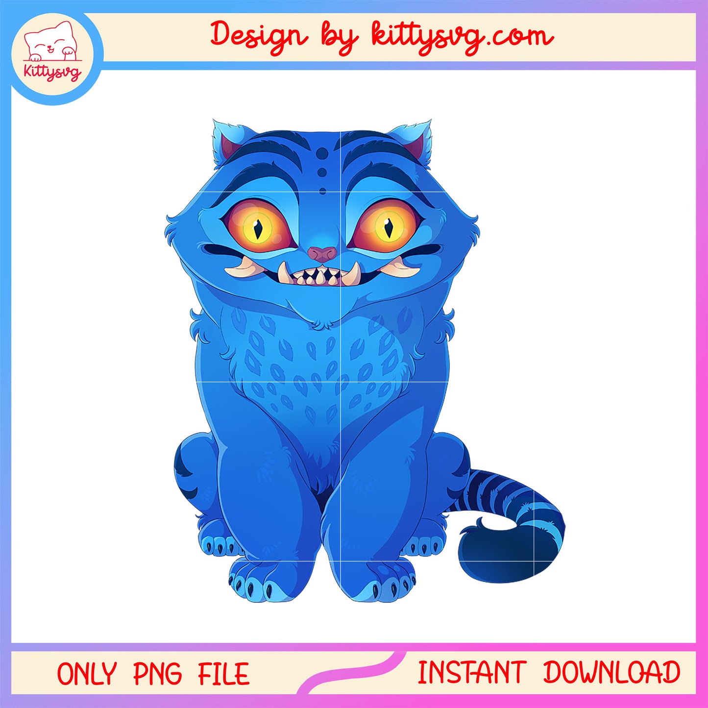 Fanart demon derpy tiger design png, cute tiger animal png