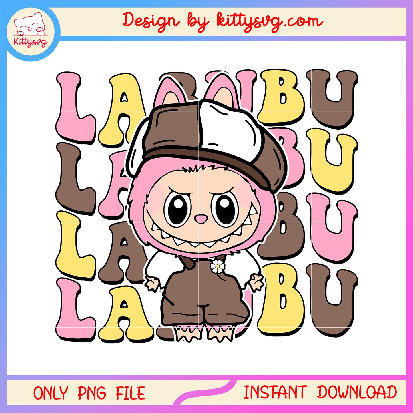 Farmer labubu clothes popmart design png, labubu popmart png