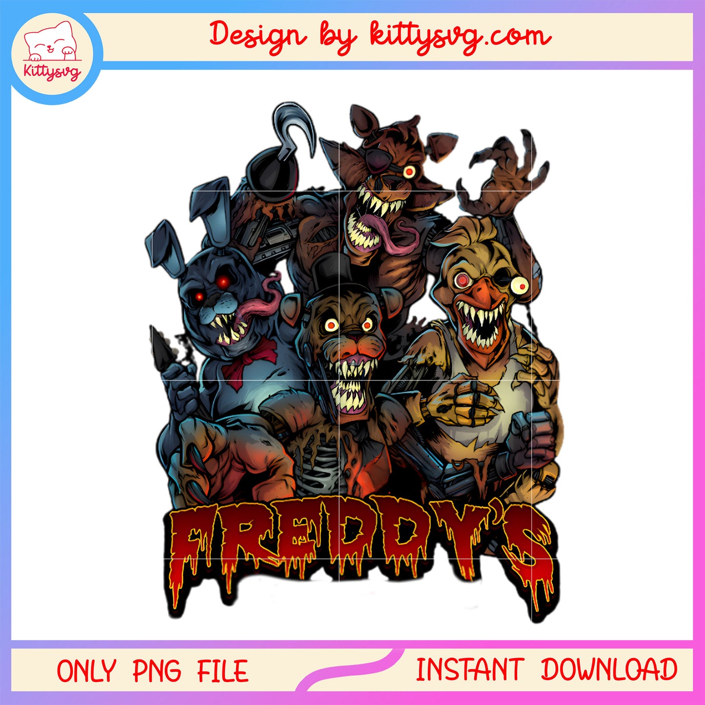 Five nights Freddy's characters scary png, freddy scary movie png