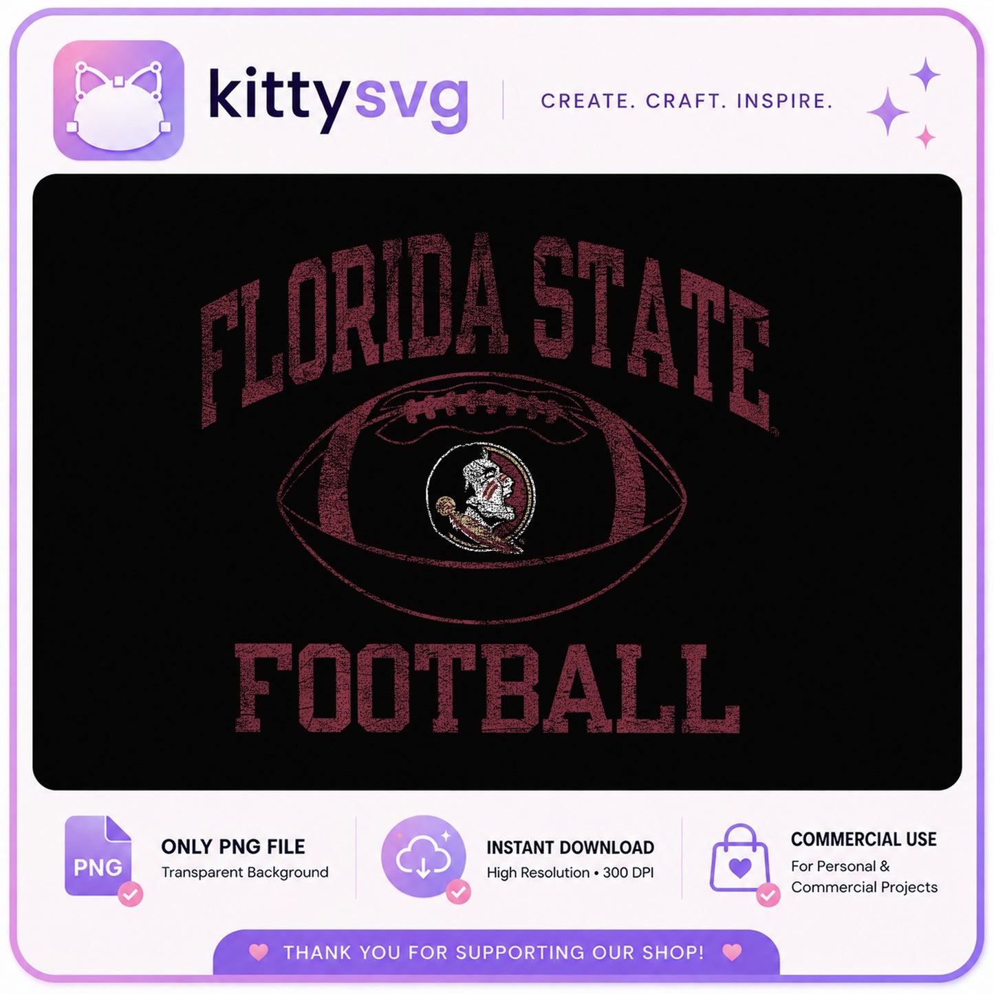 Florida State Football PNG, FSU Seminoles PNG, College Football PNG
