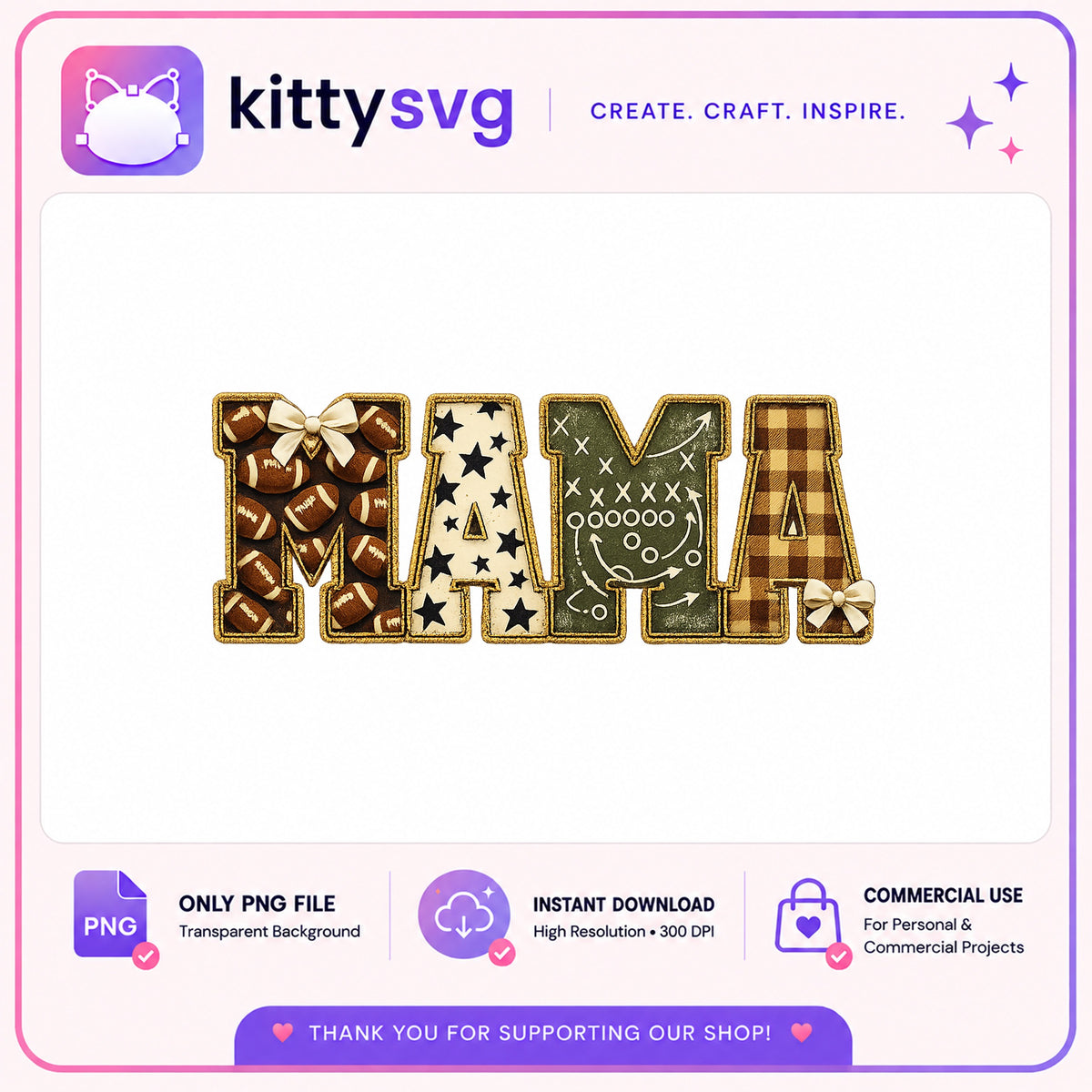 Football Mama PNG, Football Mom Sublimation PNG, Game Day PNG
