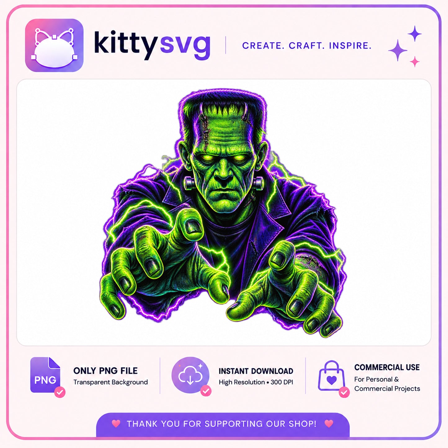 Frankenstein Monster Halloween PNG, Horror Clipart PNG, Spooky PNG