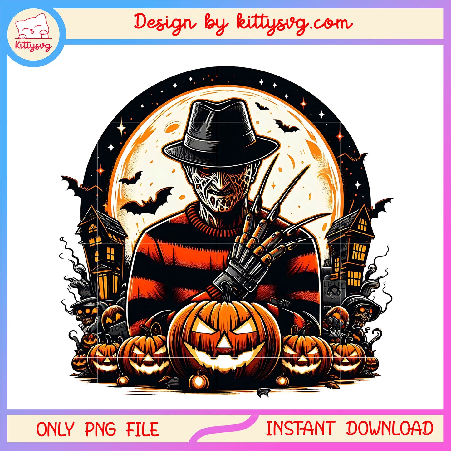 Freddy krueger halloween pumpkin png, halloween pumpkin png