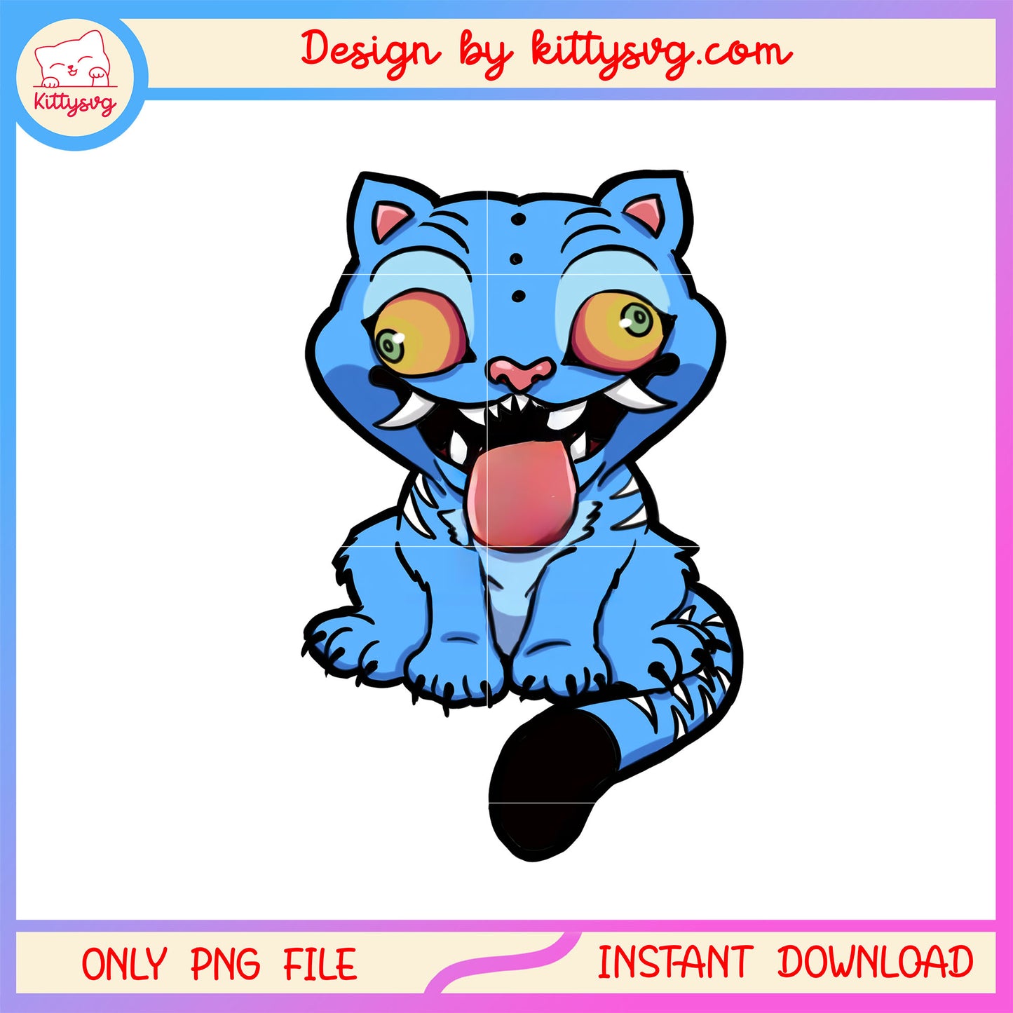 Funny kpop demon derpy tiger character png, k pop demon hunter png