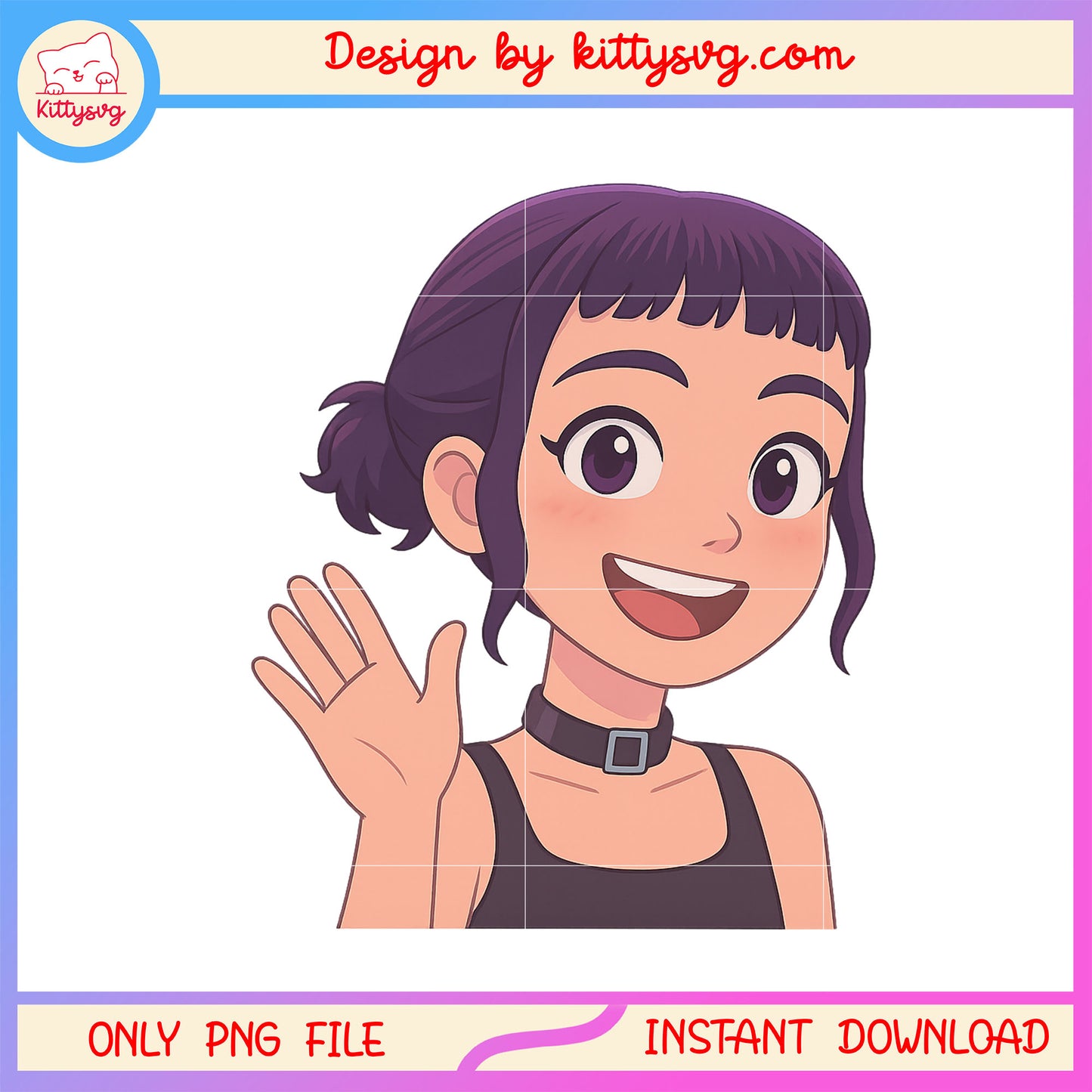 Funny zoey huntrix member design png, huntrix zoey png