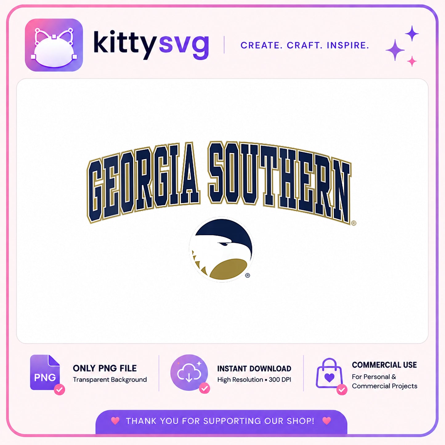 Georgia Southern Eagles PNG, College Football PNG, GSU PNG