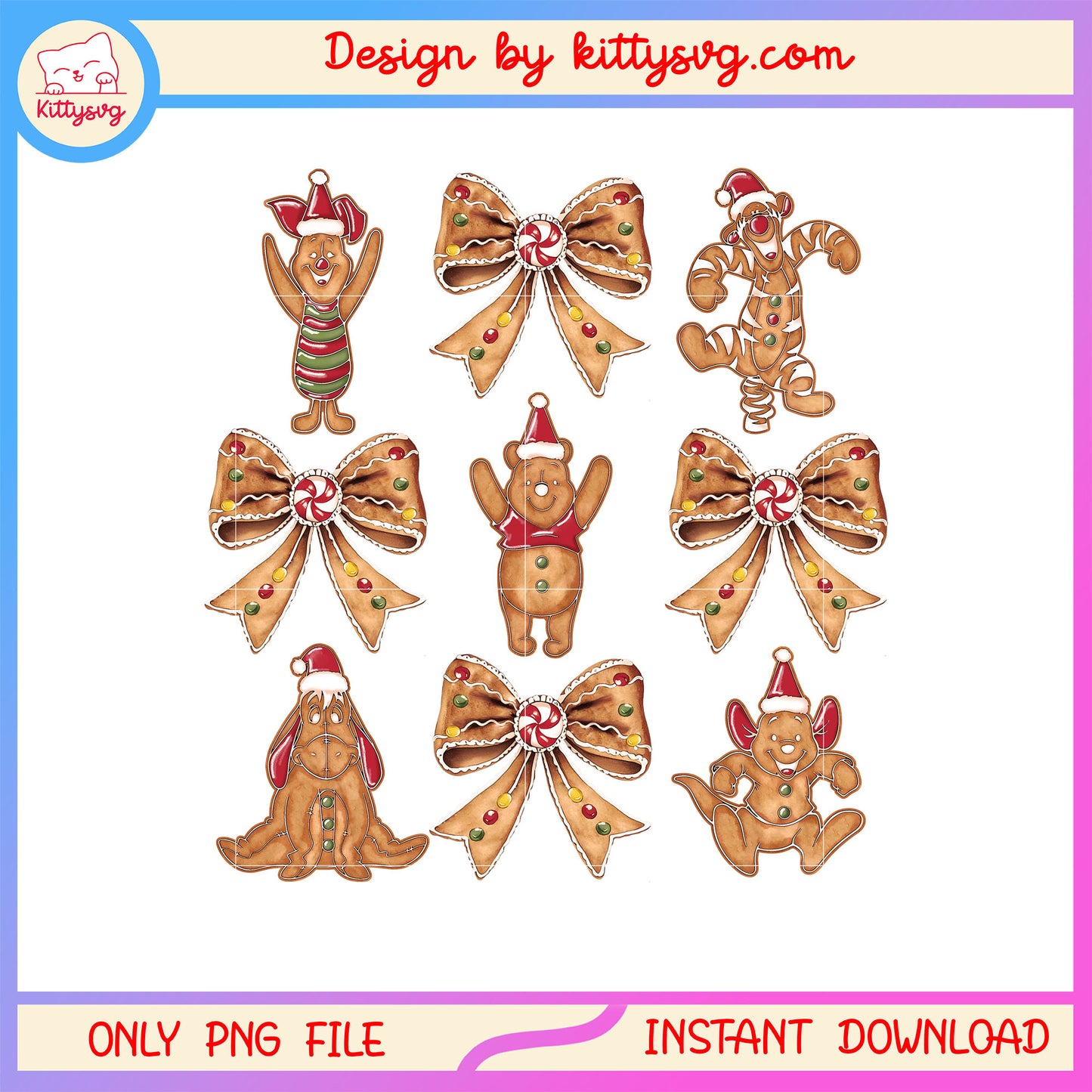 Gingerbread winnie the pooh christmas png, winnie the pooh png