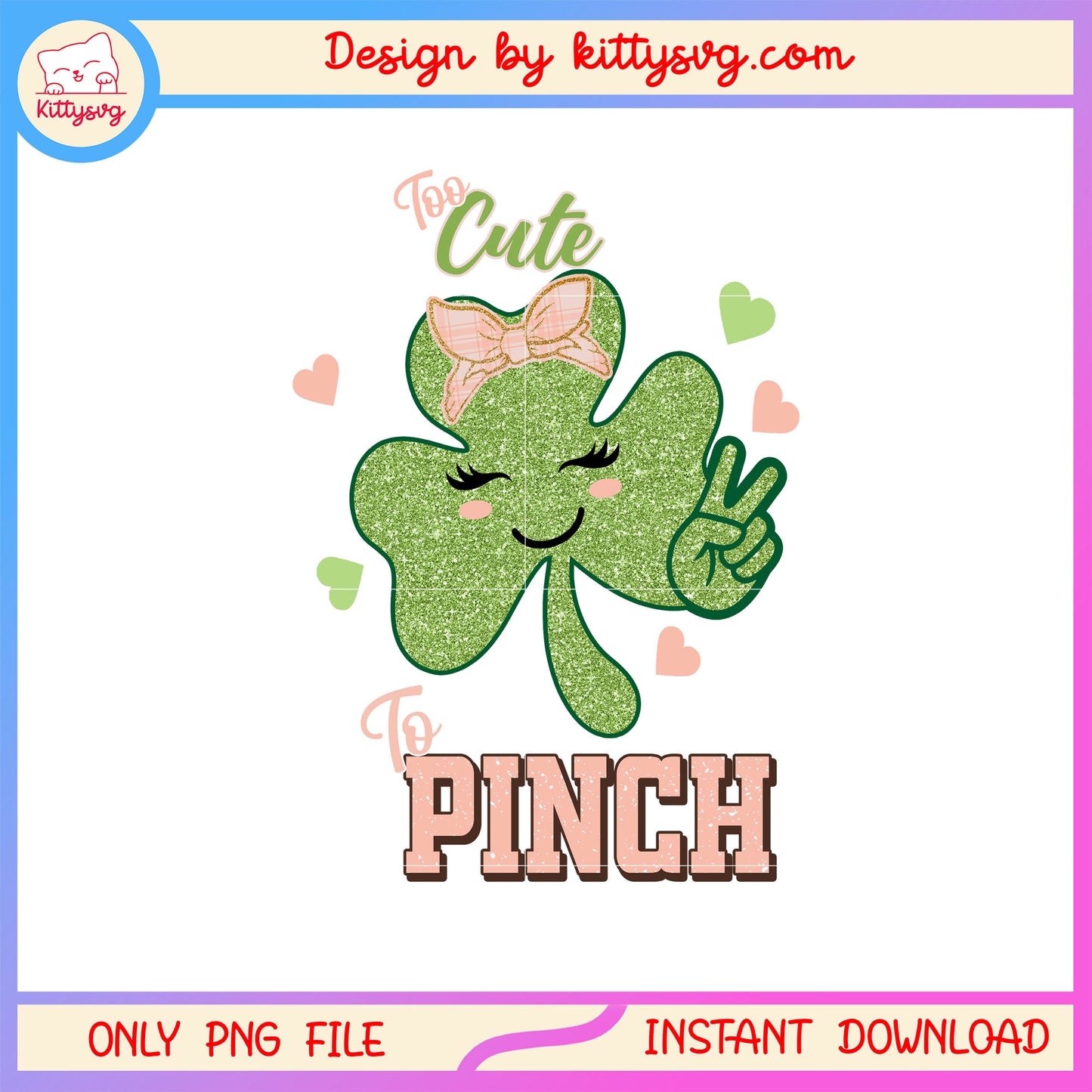 Girl clover green patrick png, st patrick's day clover png