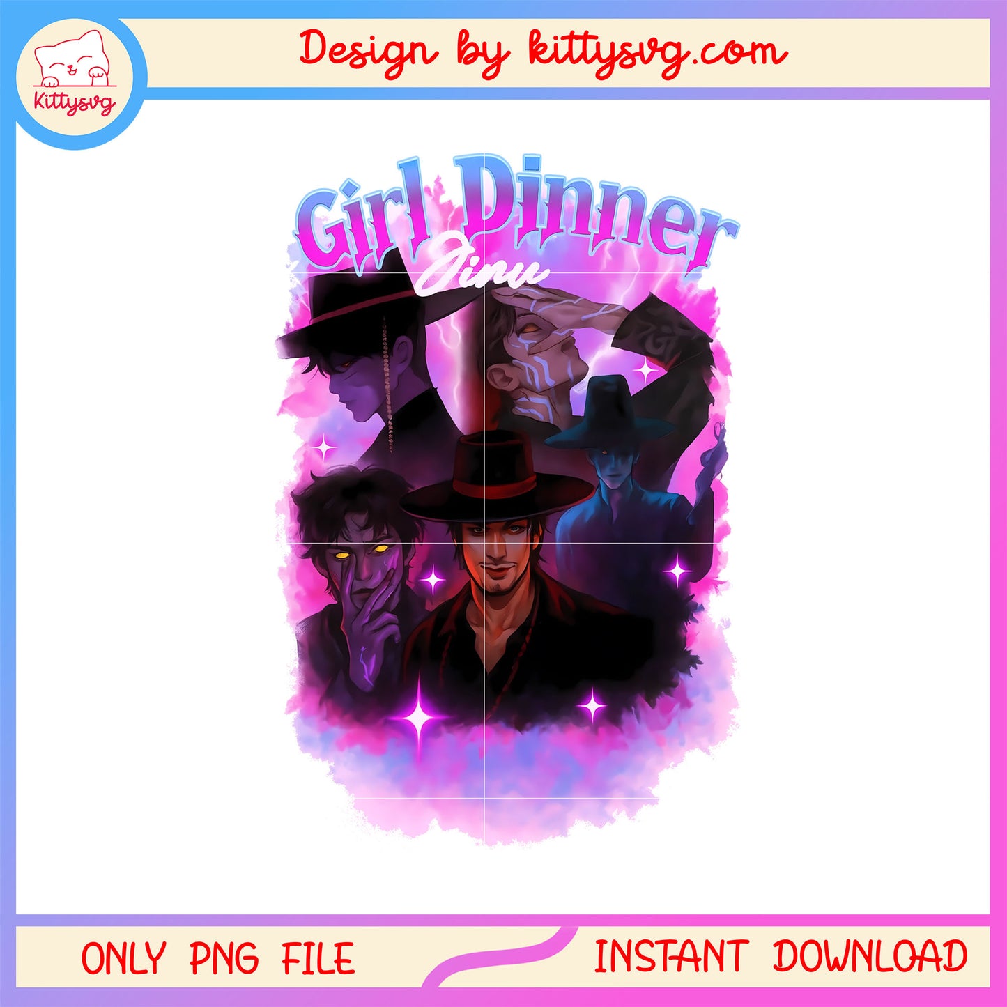 Girl dinner jinu design png, saja boys png, demon hunters png