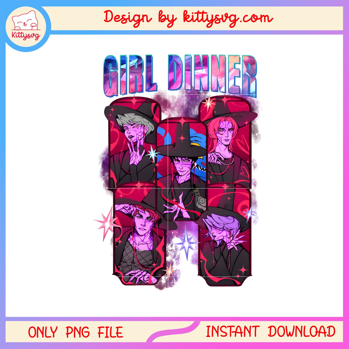 Girl dinner saja boys kpop demon hunters png, saja boys members png
