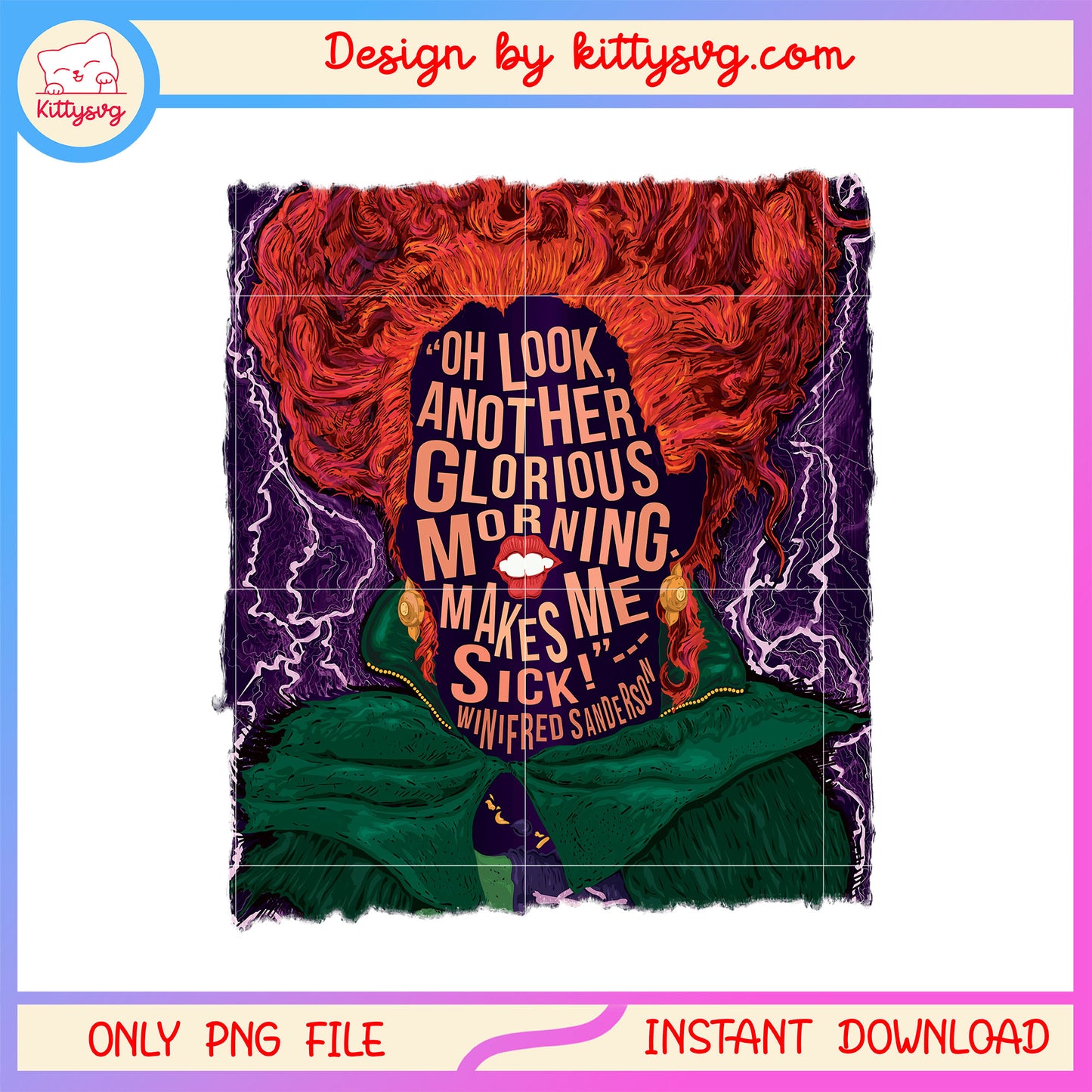 Glorious morning makes me sick halloween png, horror quotes png