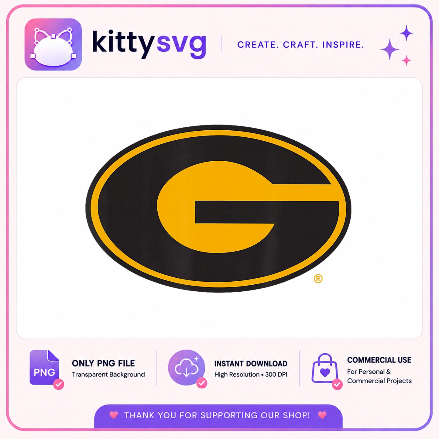 Grambling State Tigers Logo PNG, HBCU Tigers PNG, College Football PNG