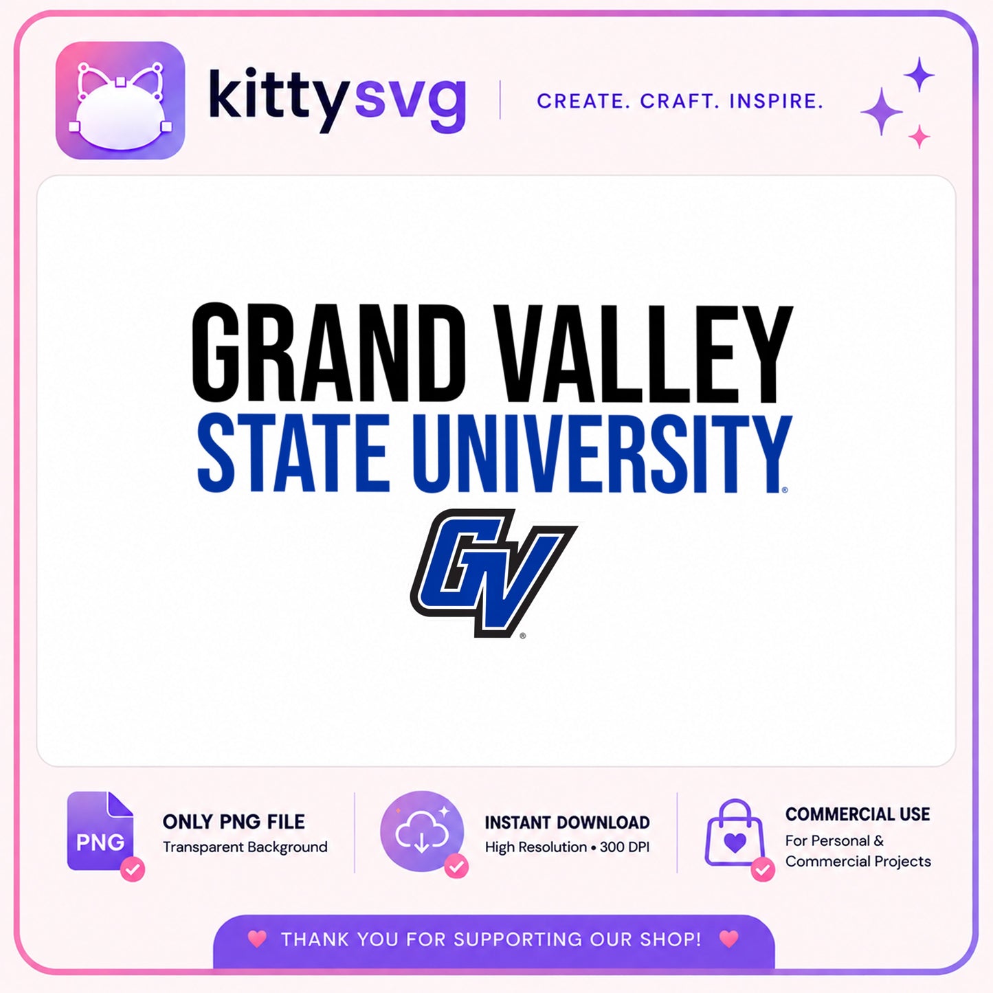 Grand Valley State University PNG, GVSU Logo PNG, Lakers PNG
