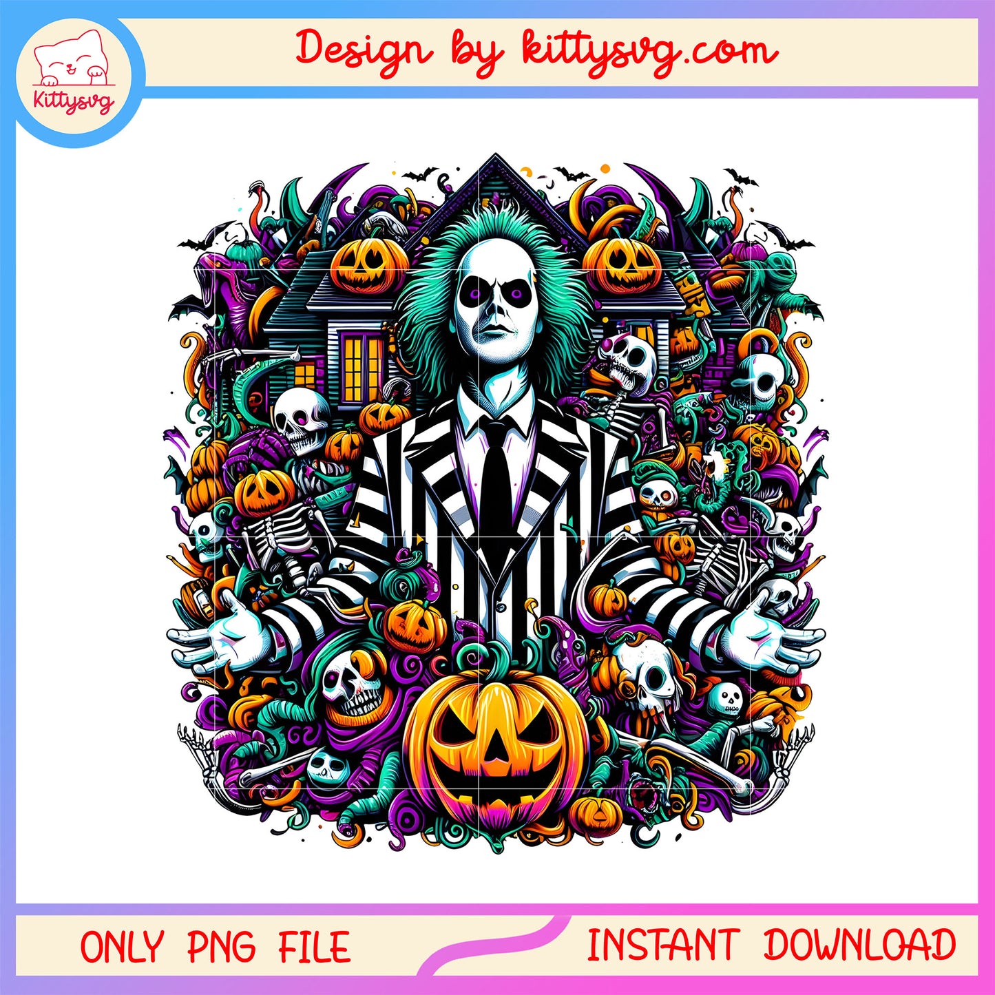 Graphic beetlejuice halloween png, halloween movie characters png