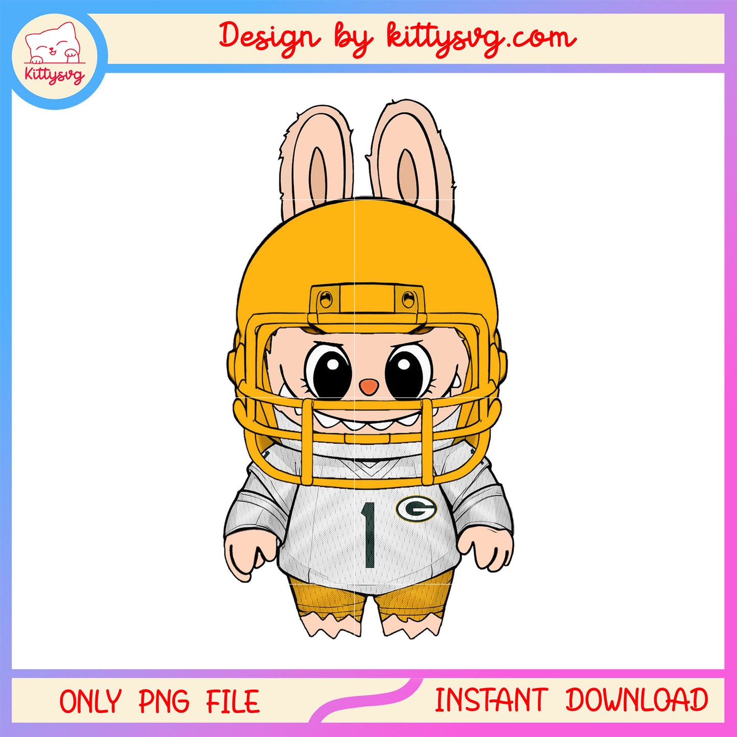 Green bay packers team labubu doll clothes png, green bay packers png