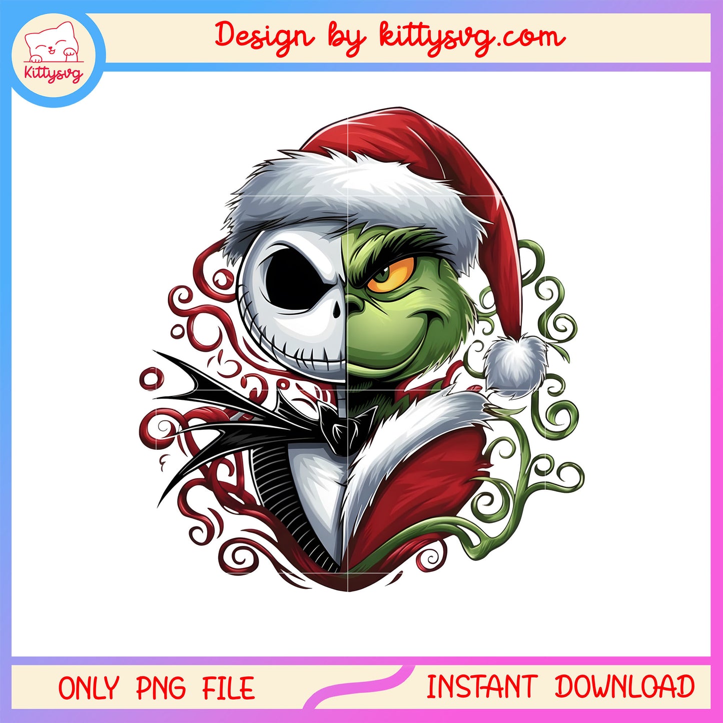 Grinch and jack christmas png, jack skellington grinch png