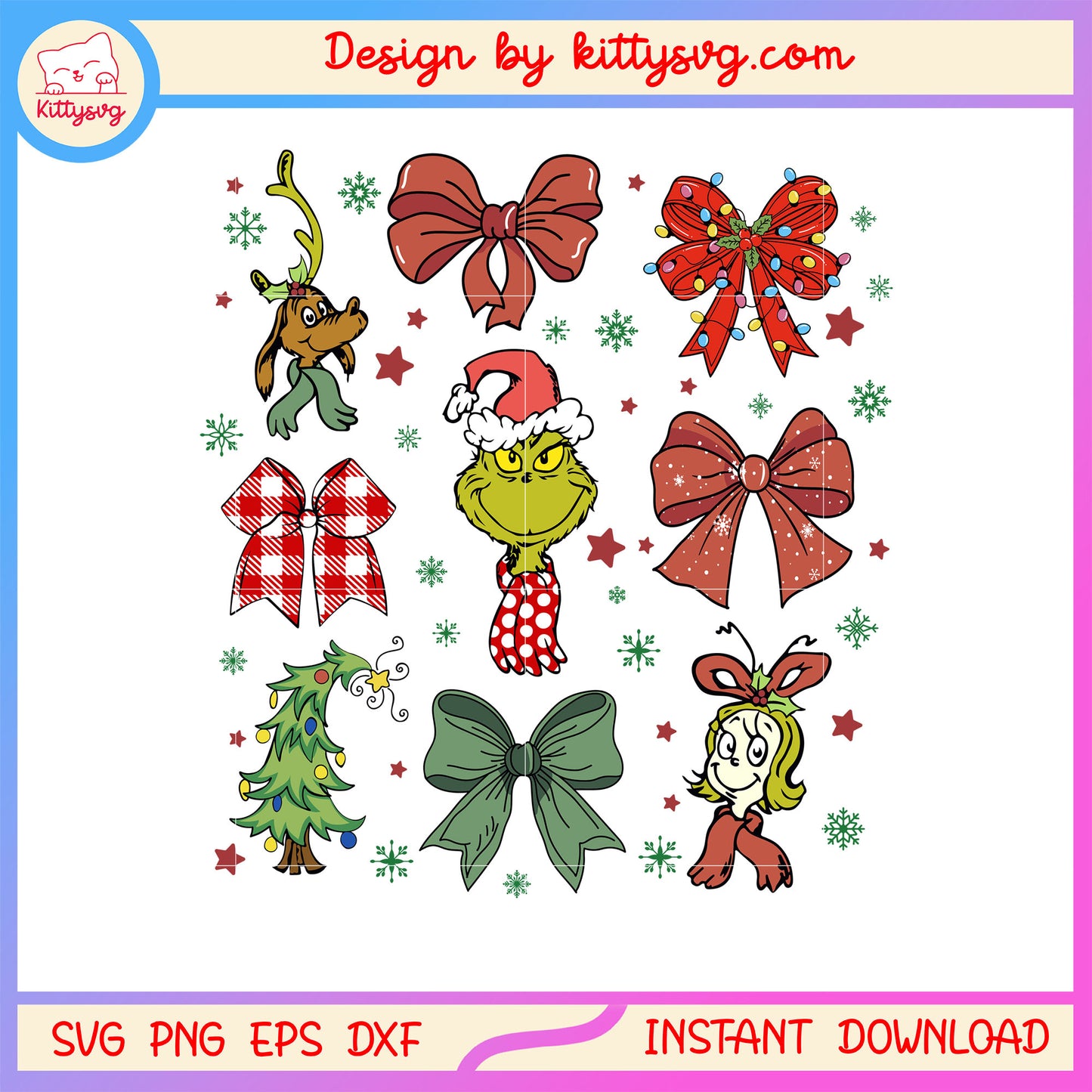 Grinch face christmas coquette bow svg, merry christmas wishes svg