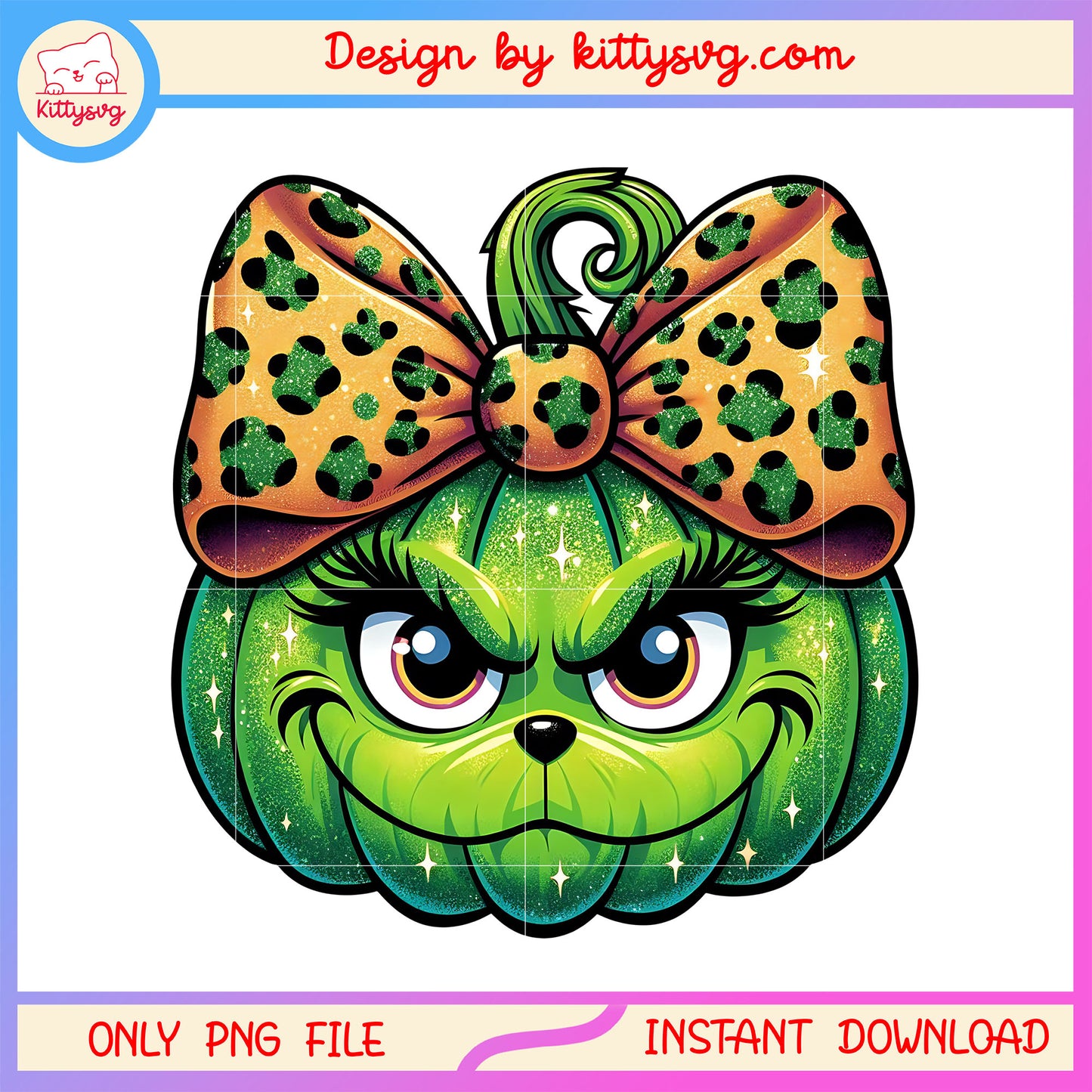 Grinch girl face twinked pumpkin png, halloween pumpkin png, grinch png