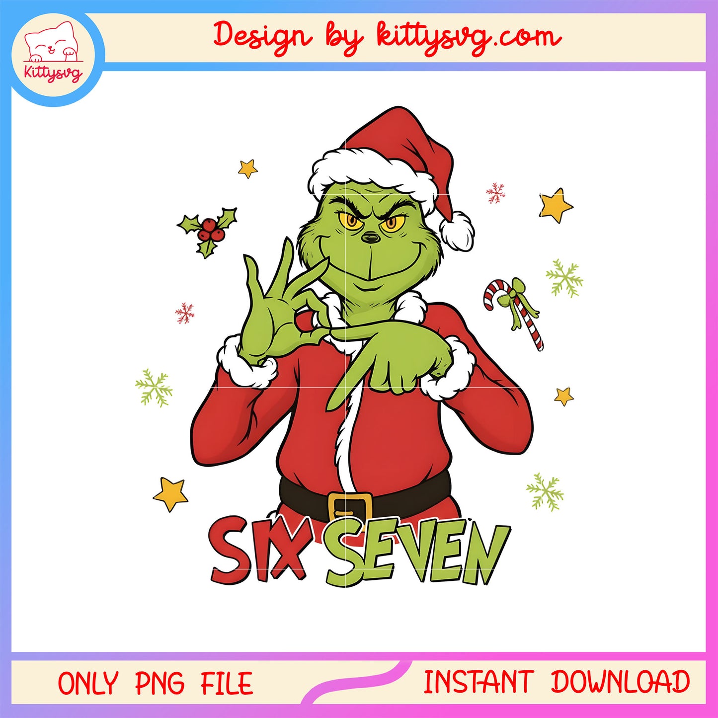 Grinch six seven christmas meme png, grinch christmas decorations png
