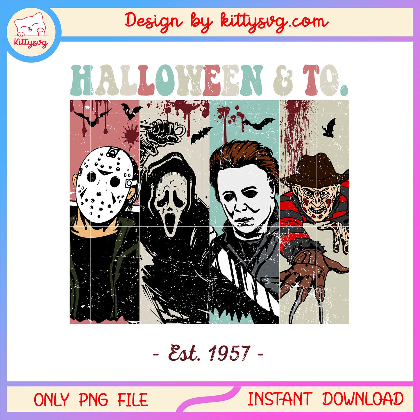 Halloween and to est 1957 horror png, halloween movie characters png