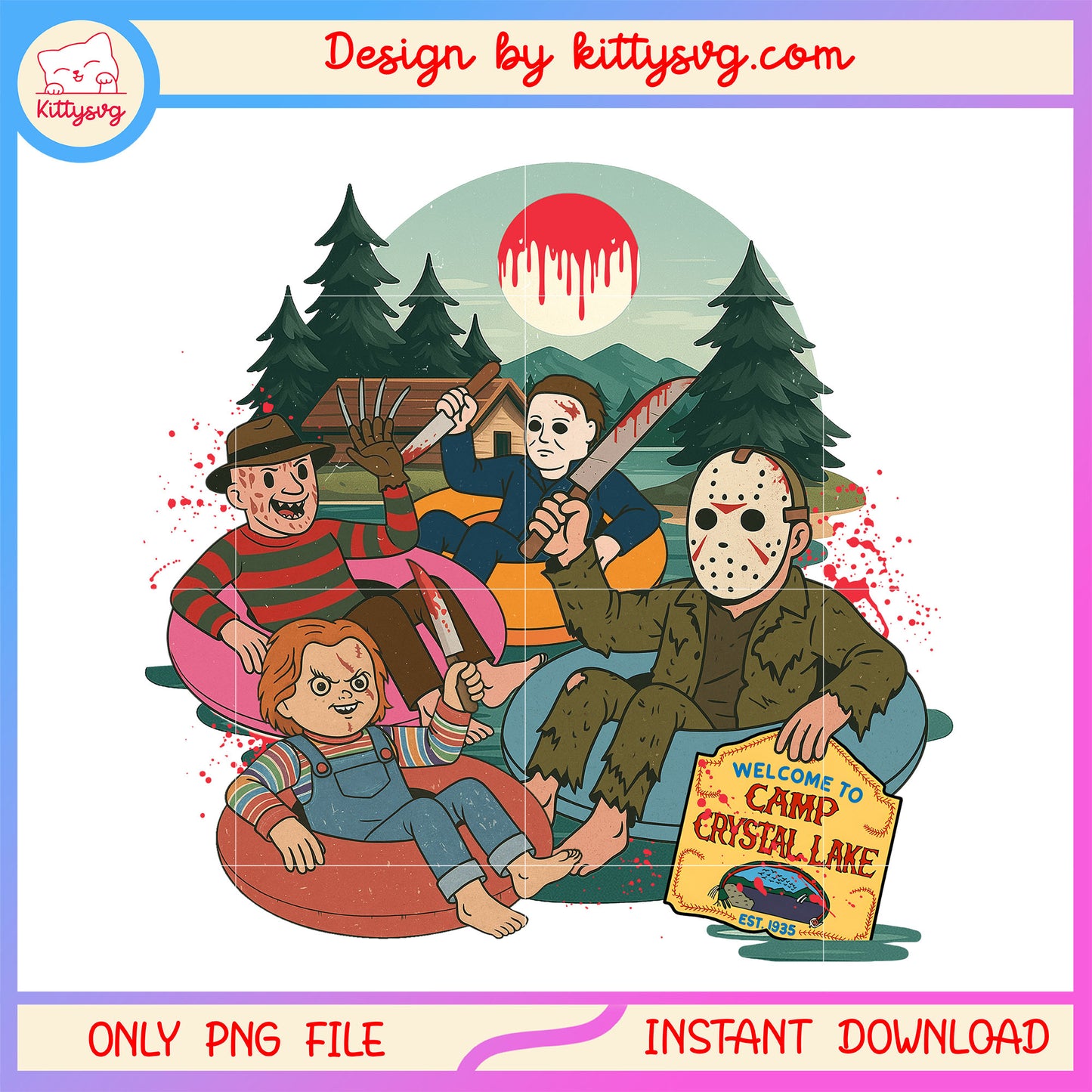 Horror characters welcome to crystal lake png, horror characters pngg, camping png
