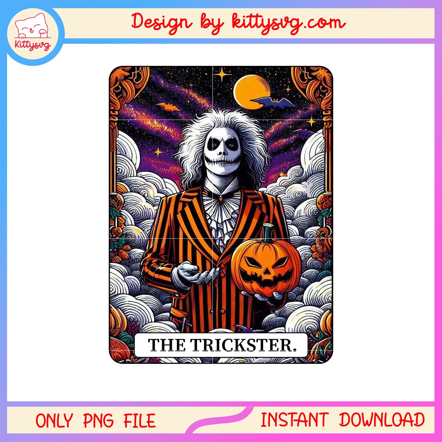 Horror halloween beetlejuice the trickster png, spooky season png