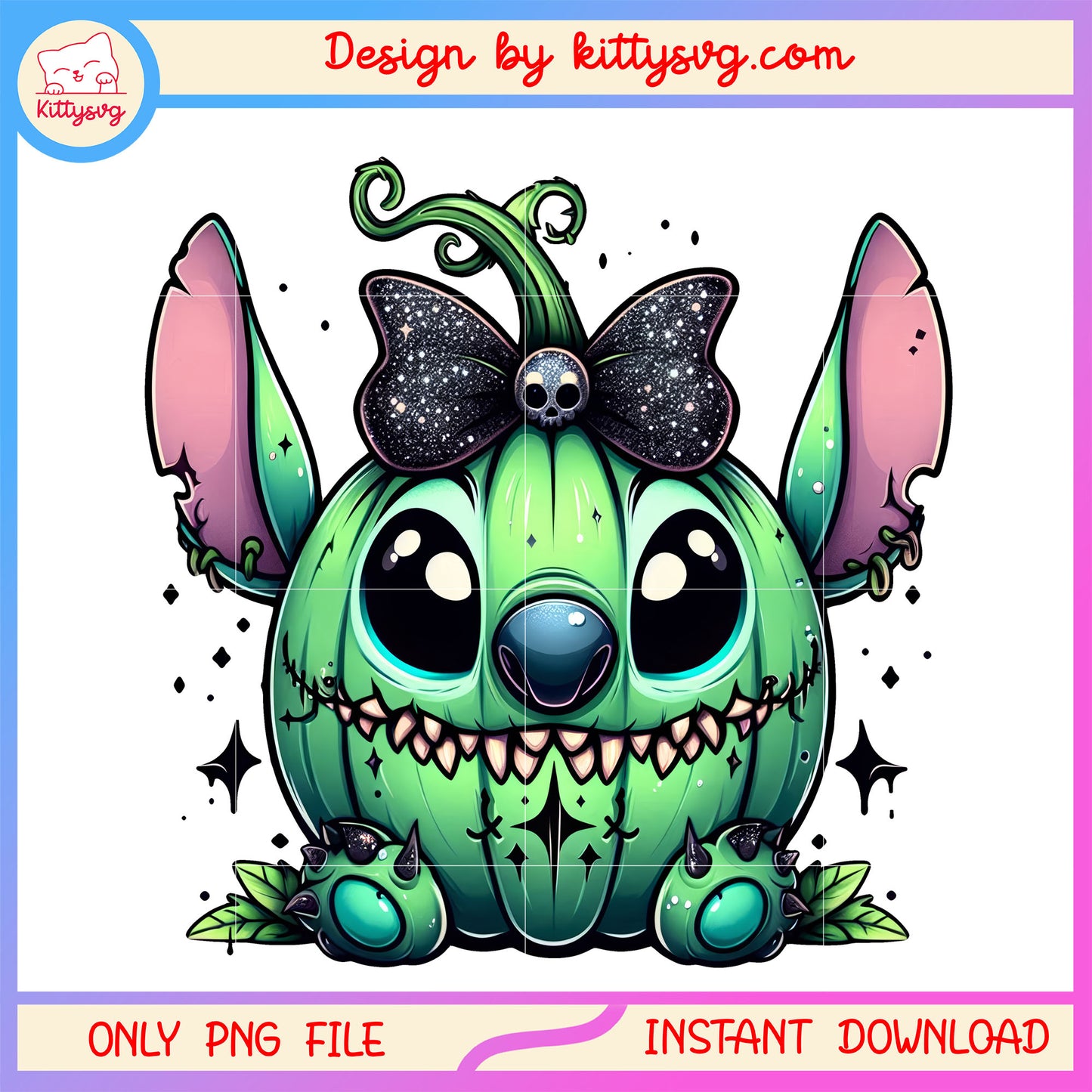 Horror pumpkin stitch costume png, halloween costume idea png