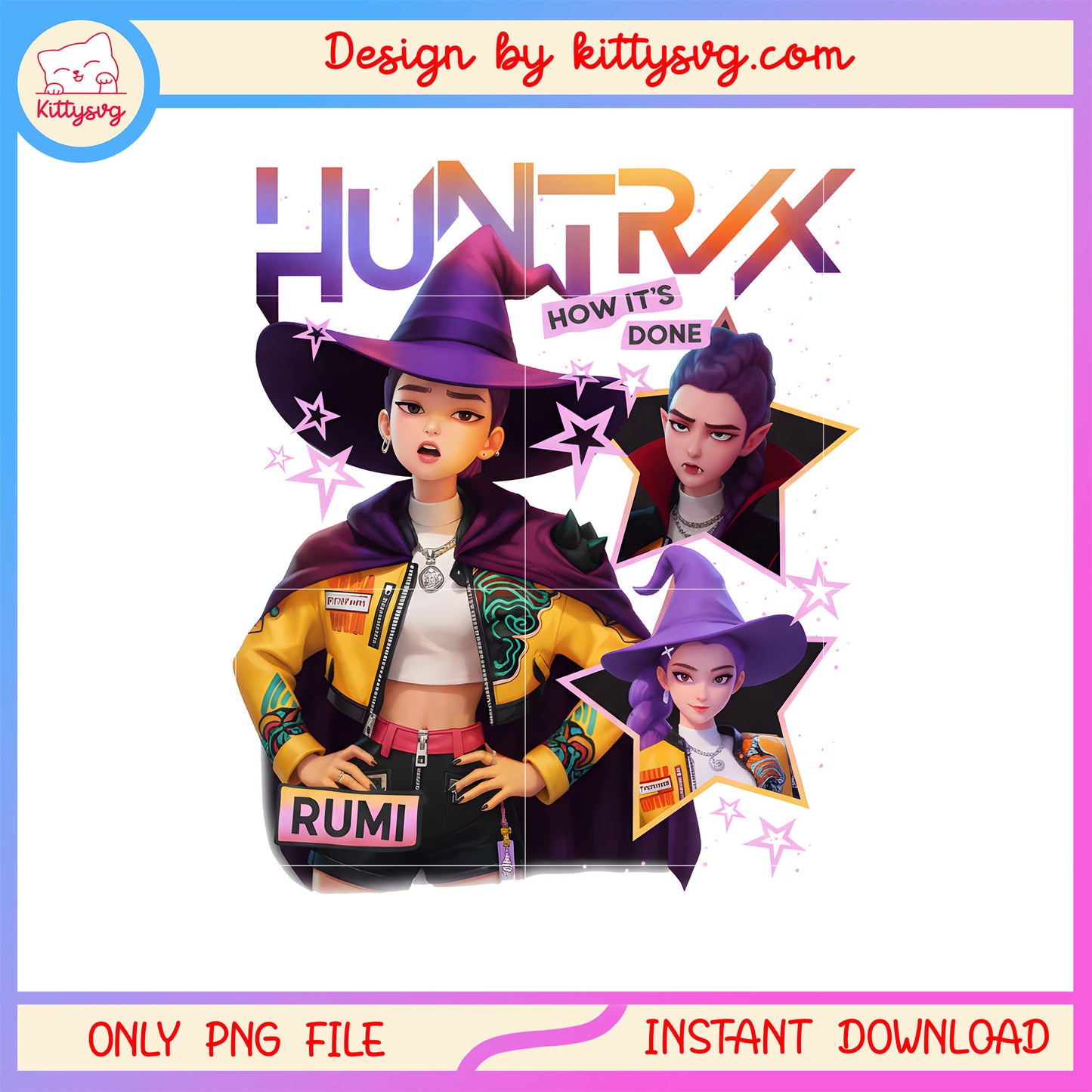 How it's done witch rumi huntrix kpop halloween png, huntrix rumi png