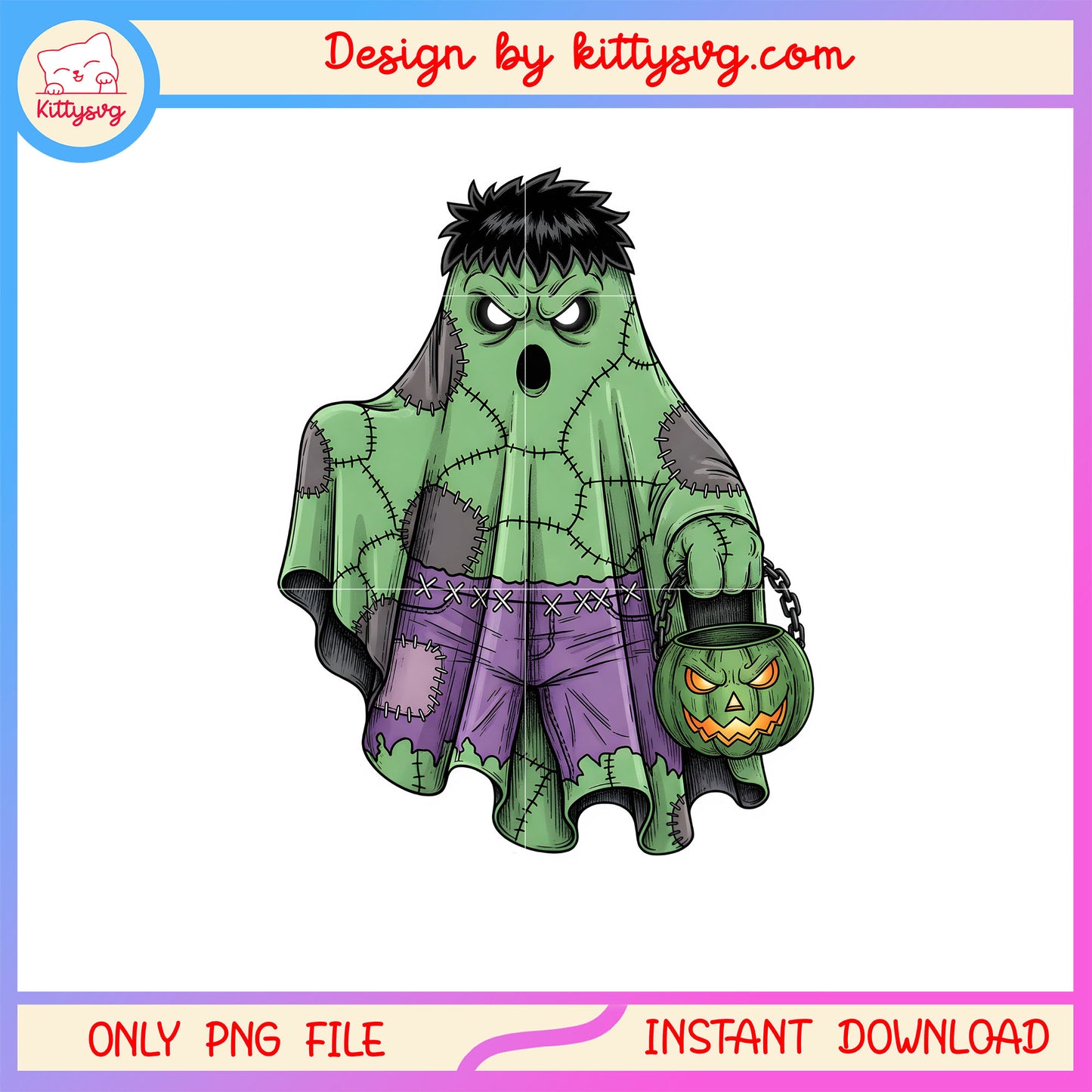 Hulk ghost halloween costume png, halloween hulk png