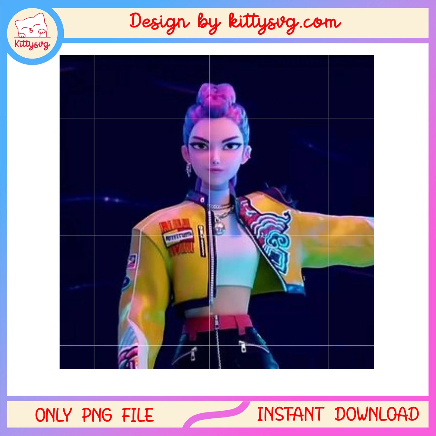 Huntrix concert rumi member png, rumi kpop demon hunters png