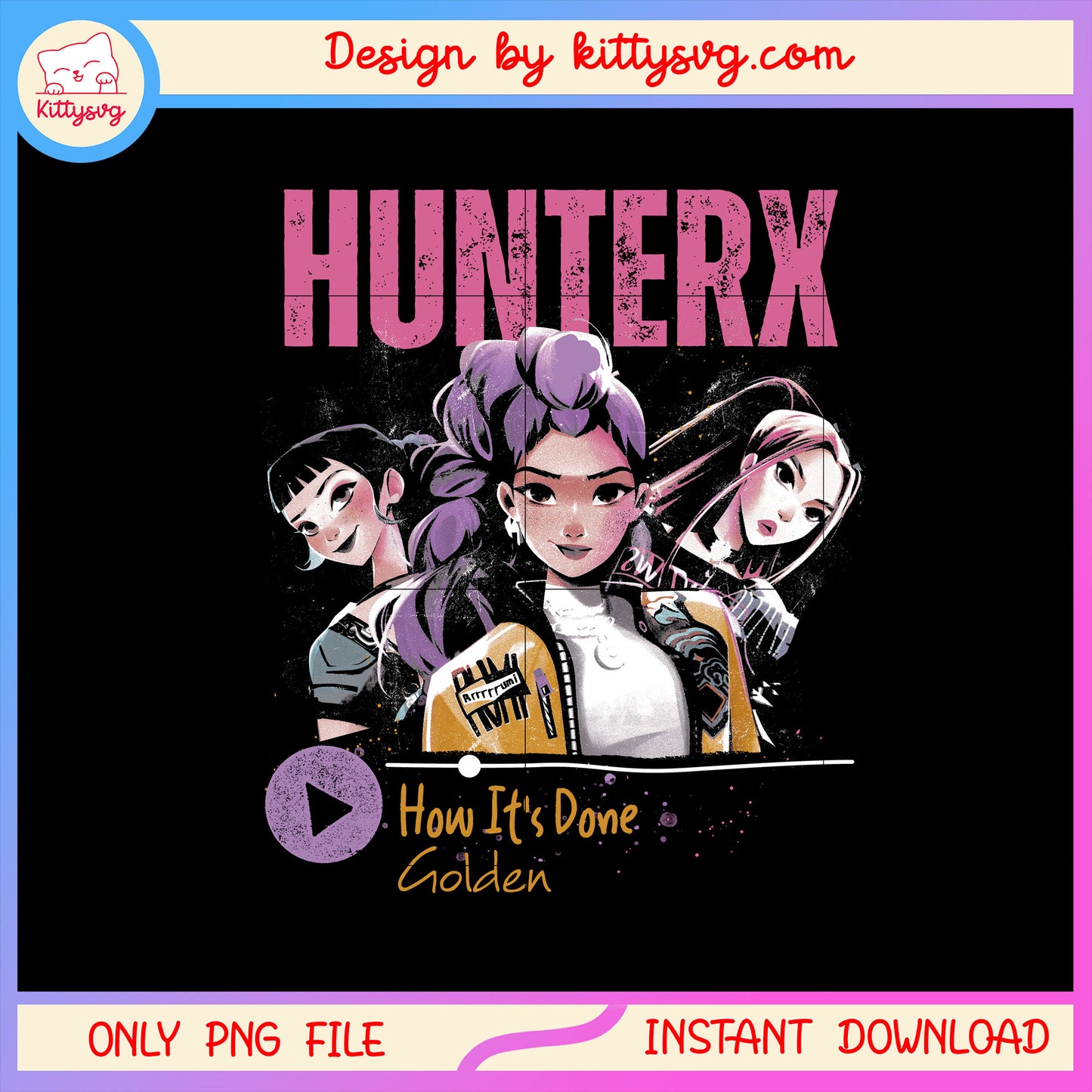 Huntrix how it's done golden albums png, huntrix movies png