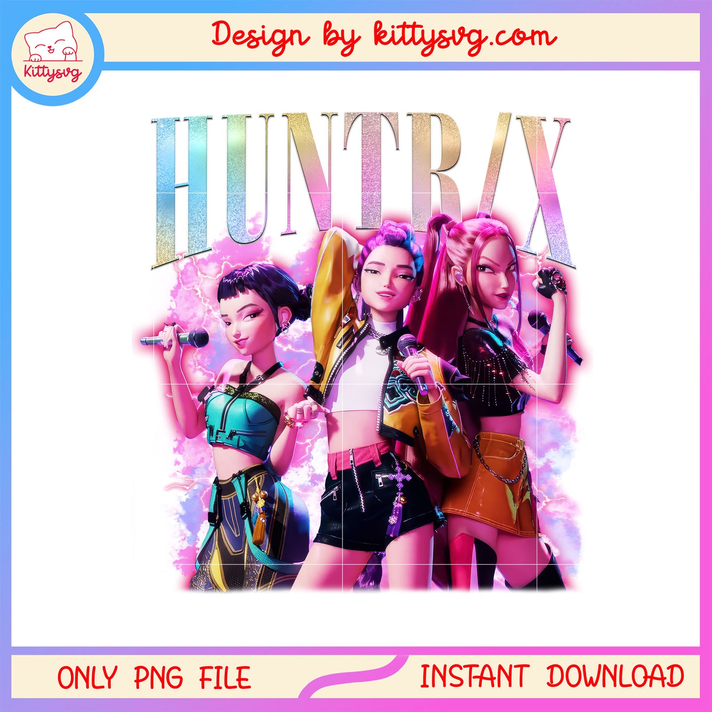 Huntrix kpop demon hunters girl group png, Kpop girl band png
